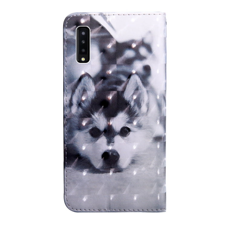 3D Painting Pattern Coloured Drawing Horizontal Flip TPU + PU Leather Case with Holder & Card Slots & Wallet For Galaxy A7 (2018)(Husky) - Galaxy Phone Cases by buy2fix | Online Shopping UK | buy2fix