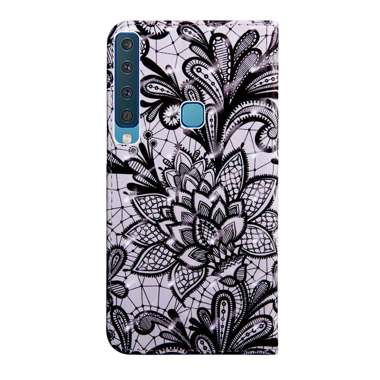 3D Painting Pattern Coloured Drawing Horizontal Flip TPU + PU Leather Case with Holder & Card Slots & Wallet For Galaxy A9 (2018)(Black Lace) - Galaxy Phone Cases by buy2fix | Online Shopping UK | buy2fix