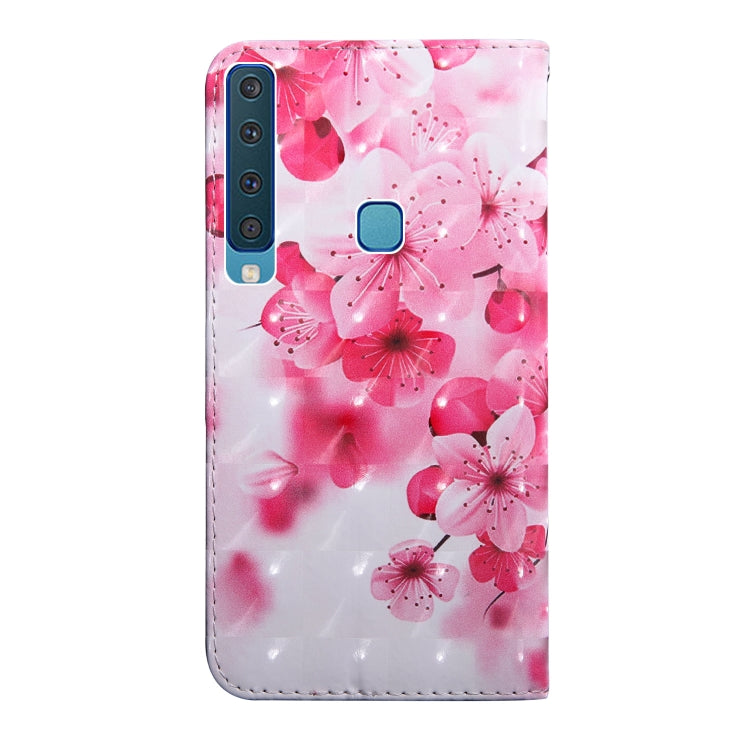 3D Painting Pattern Coloured Drawing Horizontal Flip TPU + PU Leather Case with Holder & Card Slots & Wallet For Galaxy A9 (2018)(Red Flower) - Galaxy Phone Cases by buy2fix | Online Shopping UK | buy2fix