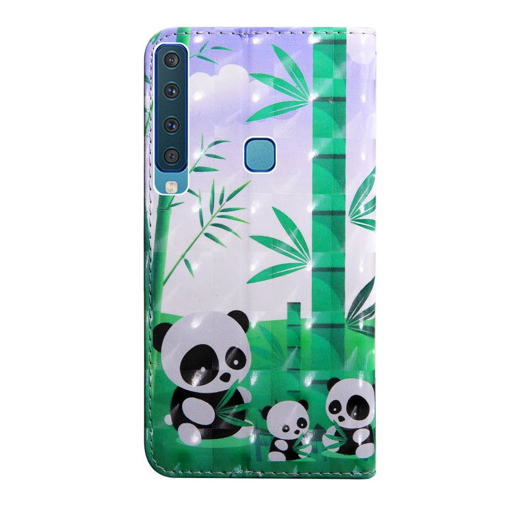 3D Painting Pattern Coloured Drawing Horizontal Flip TPU + PU Leather Case with Holder & Card Slots & Wallet For Galaxy A9 (2018)(Bamboo Panda) - Galaxy Phone Cases by buy2fix | Online Shopping UK | buy2fix