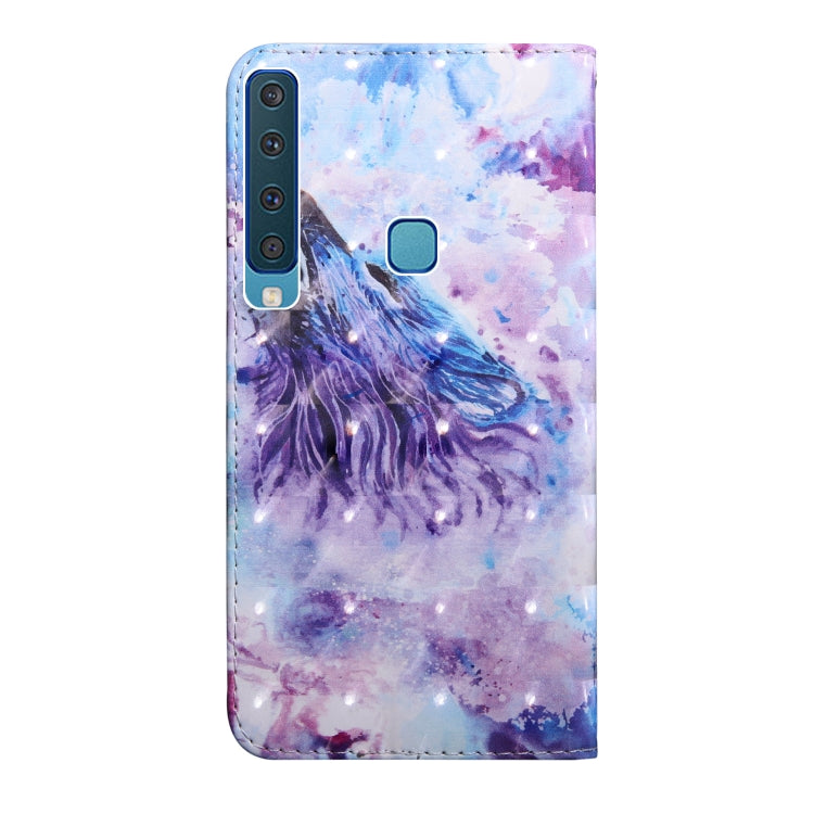 3D Painting Pattern Coloured Drawing Horizontal Flip TPU + PU Leather Case with Holder & Card Slots & Wallet For Galaxy A9 (2018)(Roaring Wolf) - Galaxy Phone Cases by buy2fix | Online Shopping UK | buy2fix