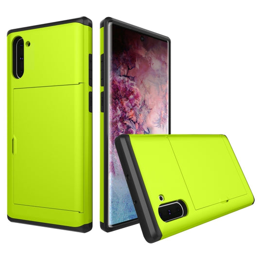 Shockproof Rugged Armor Protective Case with Card Slot for Galaxy Note 10(Green) by buy2fix