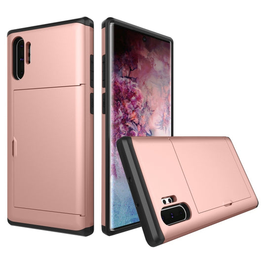 Shockproof Rugged Armor Protective Case with Card Slot for Galaxy Note 10 Pro / Note 10+(Rose Gold) by buy2fix