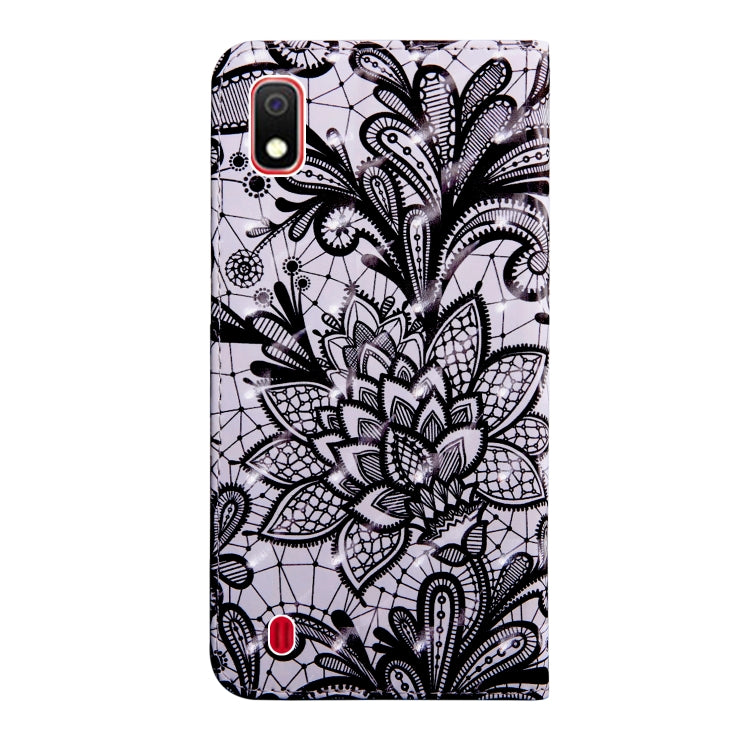 3D Painting Pattern Coloured Drawing Horizontal Flip TPU + PU Leather Case with Holder & Card Slots & Wallet, For:For Galaxy A10(Black Lace) - Galaxy Phone Cases by buy2fix | Online Shopping UK | buy2fix