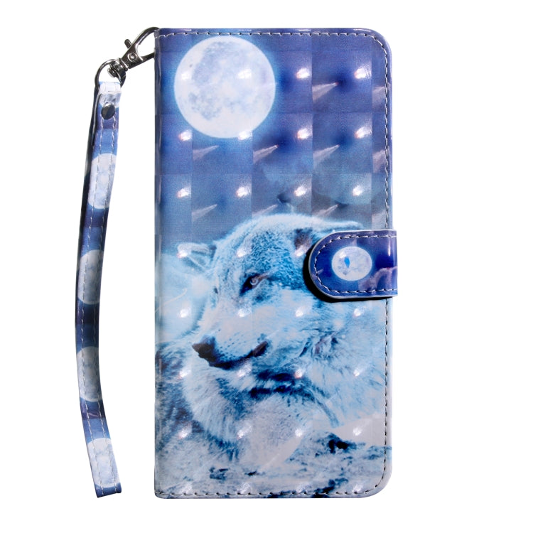 3D Painting Pattern Coloured Drawing Horizontal Flip TPU + PU Leather Case with Holder & Card Slots & Wallet, For:For Galaxy A10(Moon Wolf) - Galaxy Phone Cases by buy2fix | Online Shopping UK | buy2fix