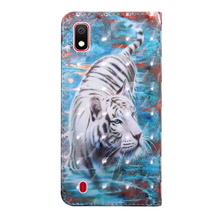 3D Painting Pattern Coloured Drawing Horizontal Flip TPU + PU Leather Case with Holder & Card Slots & Wallet, For:For Galaxy A10(Tiger) - Galaxy Phone Cases by buy2fix | Online Shopping UK | buy2fix