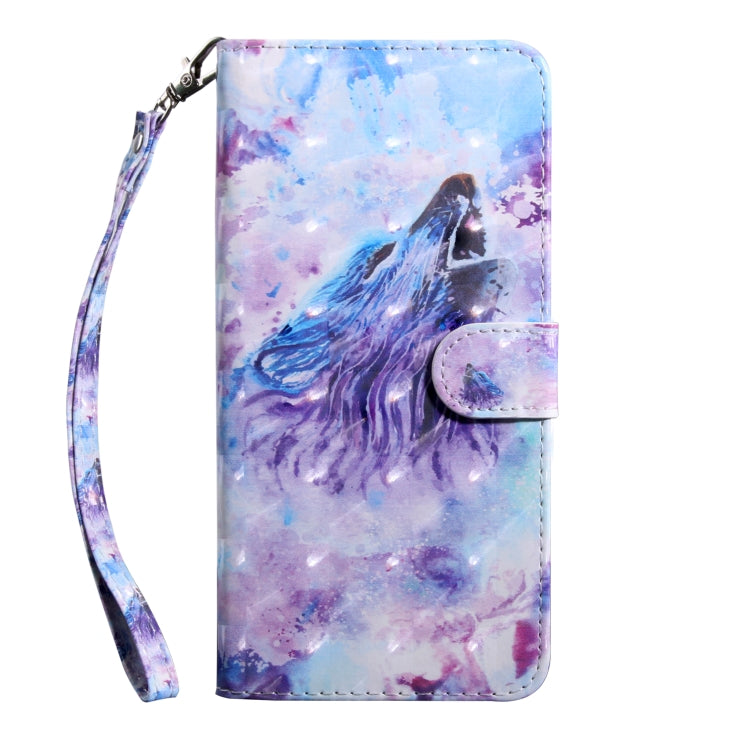 3D Painting Pattern Coloured Drawing Horizontal Flip TPU + PU Leather Case with Holder & Card Slots & Wallet, For:For Galaxy A10(Roaring Wolf) - Galaxy Phone Cases by buy2fix | Online Shopping UK | buy2fix
