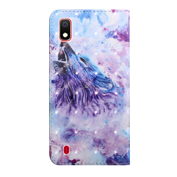 3D Painting Pattern Coloured Drawing Horizontal Flip TPU + PU Leather Case with Holder & Card Slots & Wallet, For:For Galaxy A10(Roaring Wolf) - Galaxy Phone Cases by buy2fix | Online Shopping UK | buy2fix