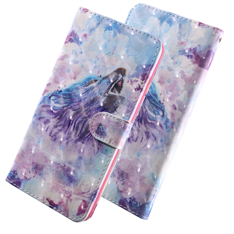 3D Painting Pattern Coloured Drawing Horizontal Flip TPU + PU Leather Case with Holder & Card Slots & Wallet, For:For Galaxy A10(Roaring Wolf) - Galaxy Phone Cases by buy2fix | Online Shopping UK | buy2fix