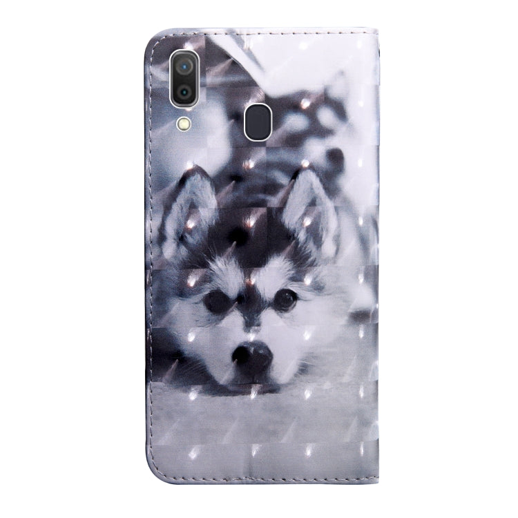 3D Painting Pattern Coloured Drawing Horizontal Flip TPU + PU Leather Case with Holder & Card Slots & Wallet, For:For Galaxy A40(Husky) - Galaxy Phone Cases by buy2fix | Online Shopping UK | buy2fix