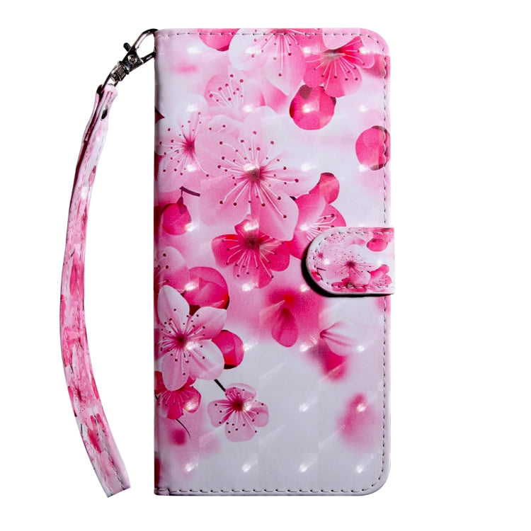 3D Painting Pattern Coloured Drawing Horizontal Flip TPU + PU Leather Case with Holder & Card Slots & Wallet, For:For Galaxy A40(Red Flower) - Galaxy Phone Cases by buy2fix | Online Shopping UK | buy2fix