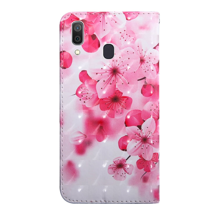 3D Painting Pattern Coloured Drawing Horizontal Flip TPU + PU Leather Case with Holder & Card Slots & Wallet, For:For Galaxy A40(Red Flower) - Galaxy Phone Cases by buy2fix | Online Shopping UK | buy2fix