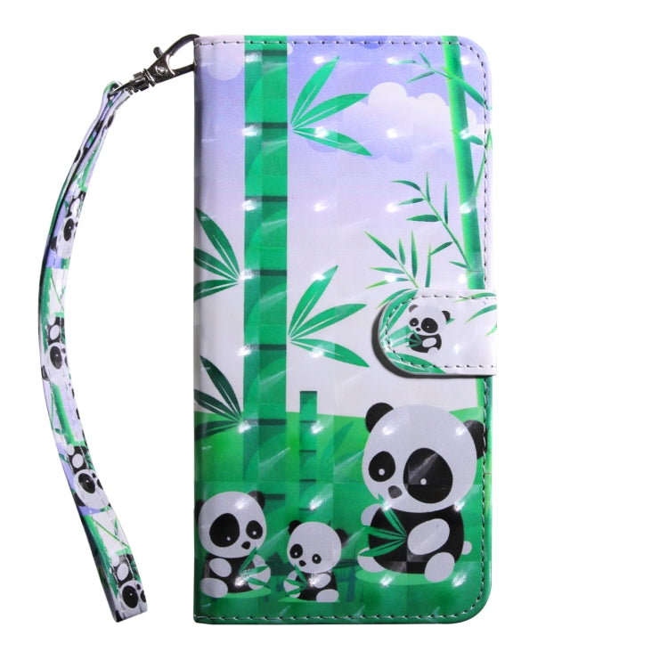 3D Painting Pattern Coloured Drawing Horizontal Flip TPU + PU Leather Case with Holder & Card Slots & Wallet, For:For Galaxy A40(Bamboo Panda) - Galaxy Phone Cases by buy2fix | Online Shopping UK | buy2fix