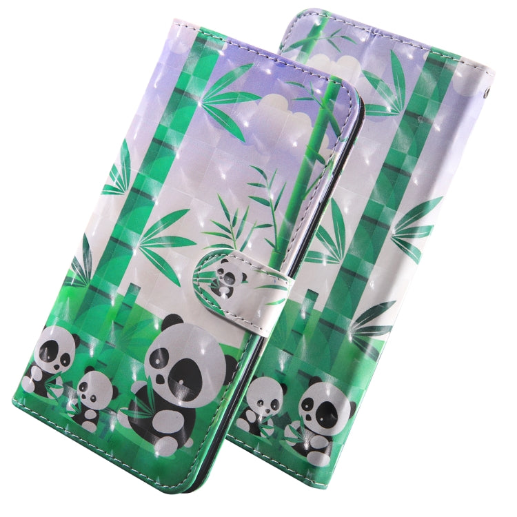 3D Painting Pattern Coloured Drawing Horizontal Flip TPU + PU Leather Case with Holder & Card Slots & Wallet, For:For Galaxy A40(Bamboo Panda) - Galaxy Phone Cases by buy2fix | Online Shopping UK | buy2fix