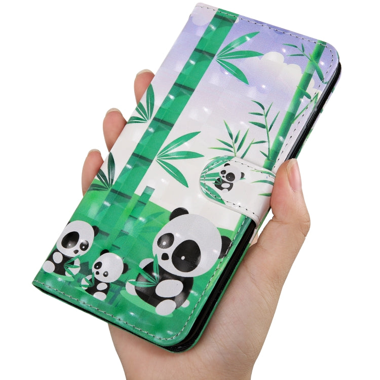 3D Painting Pattern Coloured Drawing Horizontal Flip TPU + PU Leather Case with Holder & Card Slots & Wallet, For:For Galaxy A40(Bamboo Panda) - Galaxy Phone Cases by buy2fix | Online Shopping UK | buy2fix