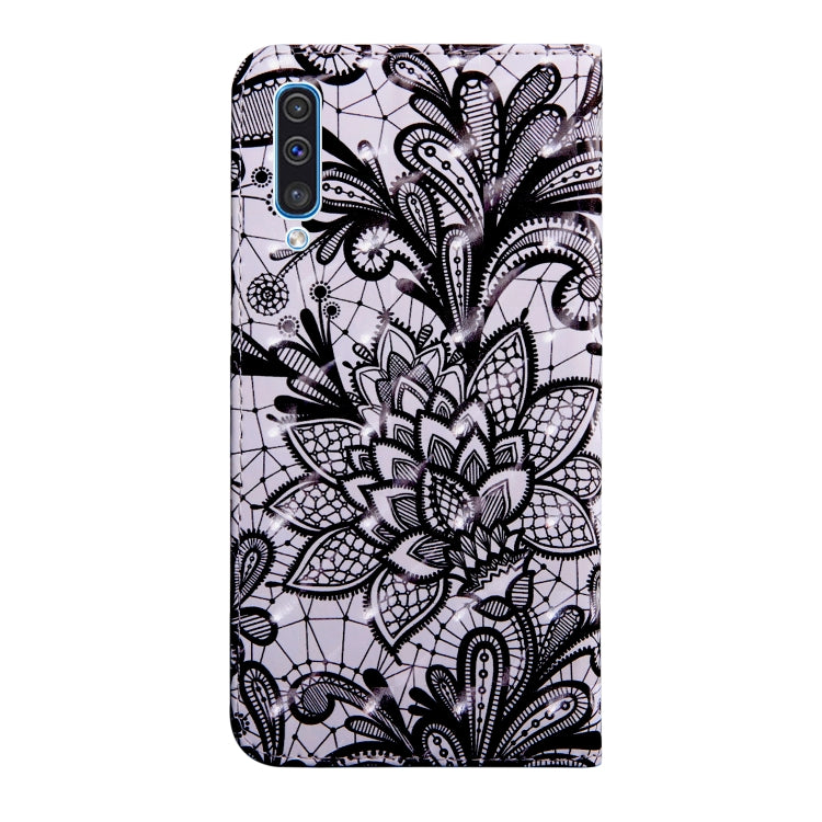 3D Painting Pattern Coloured Drawing Horizontal Flip TPU + PU Leather Case with Holder & Card Slots & Wallet, For:For Galaxy A70(Black Lace) - Galaxy Phone Cases by buy2fix | Online Shopping UK | buy2fix