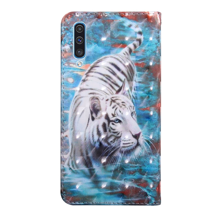 3D Painting Pattern Coloured Drawing Horizontal Flip TPU + PU Leather Case with Holder & Card Slots & Wallet, For:For Galaxy A70(Tiger) - Galaxy Phone Cases by buy2fix | Online Shopping UK | buy2fix