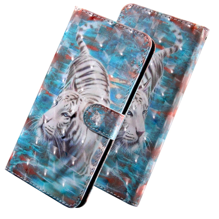 3D Painting Pattern Coloured Drawing Horizontal Flip TPU + PU Leather Case with Holder & Card Slots & Wallet, For:For Galaxy A70(Tiger) - Galaxy Phone Cases by buy2fix | Online Shopping UK | buy2fix
