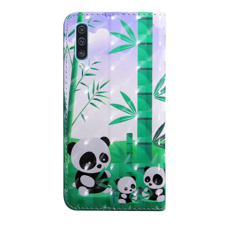 3D Painting Pattern Coloured Drawing Horizontal Flip TPU + PU Leather Case with Holder & Card Slots & Wallet, For:For Galaxy A70(Bamboo Panda) - Galaxy Phone Cases by buy2fix | Online Shopping UK | buy2fix