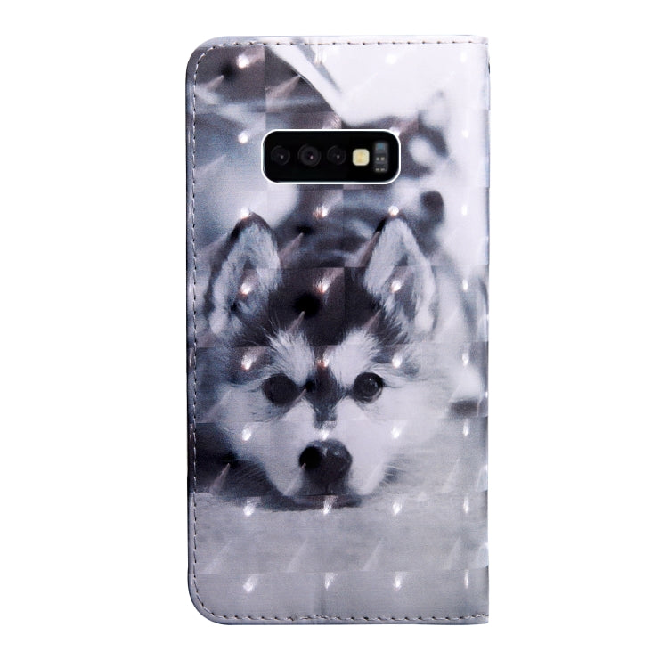 3D Painting Pattern Coloured Drawing Horizontal Flip TPU + PU Leather Case with Holder & Card Slots & Wallet For Galaxy S10e(Husky) - Galaxy Phone Cases by buy2fix | Online Shopping UK | buy2fix