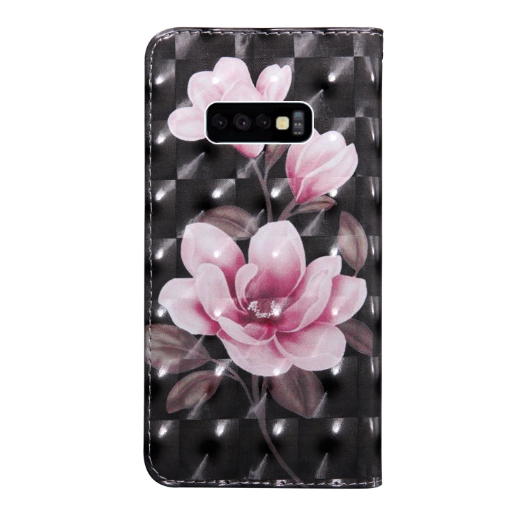 3D Painting Pattern Coloured Drawing Horizontal Flip TPU + PU Leather Case with Holder & Card Slots & Wallet For Galaxy S10e(Pink Flower) - Galaxy Phone Cases by buy2fix | Online Shopping UK | buy2fix