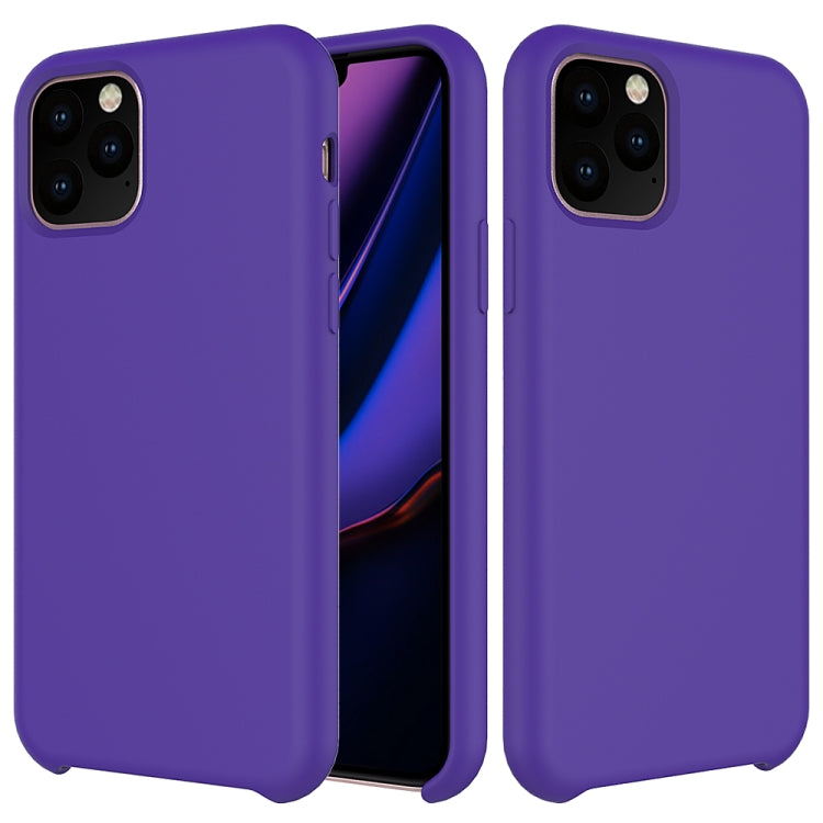 For iPhone 11 Pro Solid Color Liquid Silicone Shockproof Case (Purple) - iPhone 11 Pro Cases by buy2fix | Online Shopping UK | buy2fix