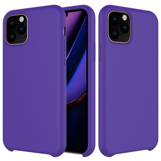 For iPhone 11 Pro Solid Color Liquid Silicone Shockproof Case (Purple) by buy2fix