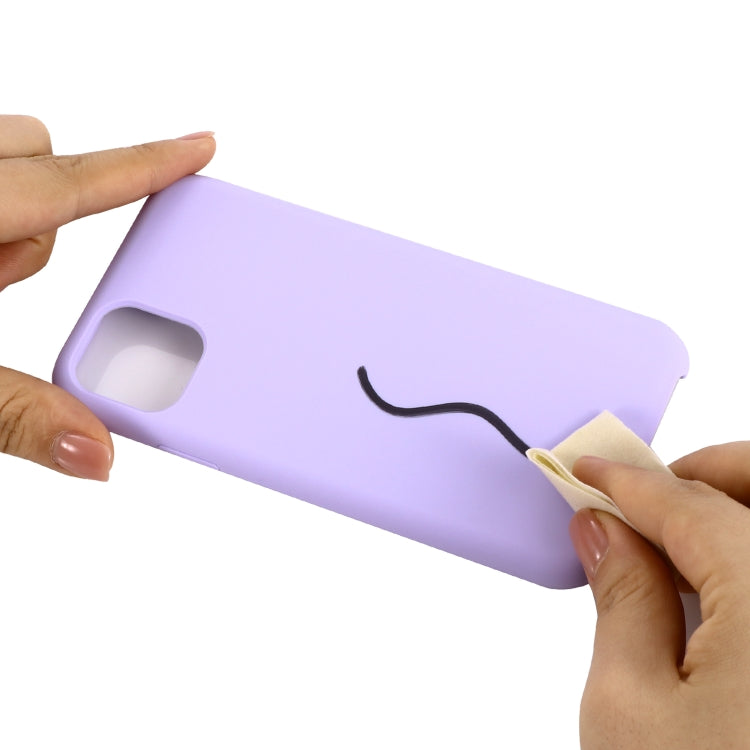 For iPhone 11 Pro Solid Color Liquid Silicone Shockproof Case (Light Purple) by buy2fix