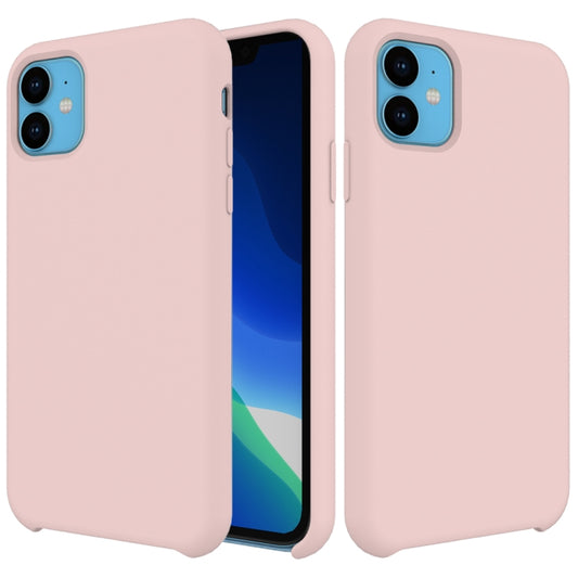 For iPhone 11 Solid Color Liquid Silicone Shockproof Case (Pink) by buy2fix