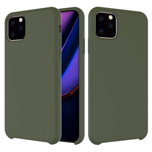 For iPhone 11 Pro Max Solid Color Liquid Silicone Shockproof Case (Army Green) by buy2fix