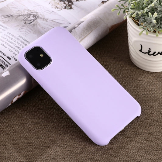 For iPhone 11 Pro Max Solid Color Liquid Silicone Shockproof Case (Light Purple) by buy2fix