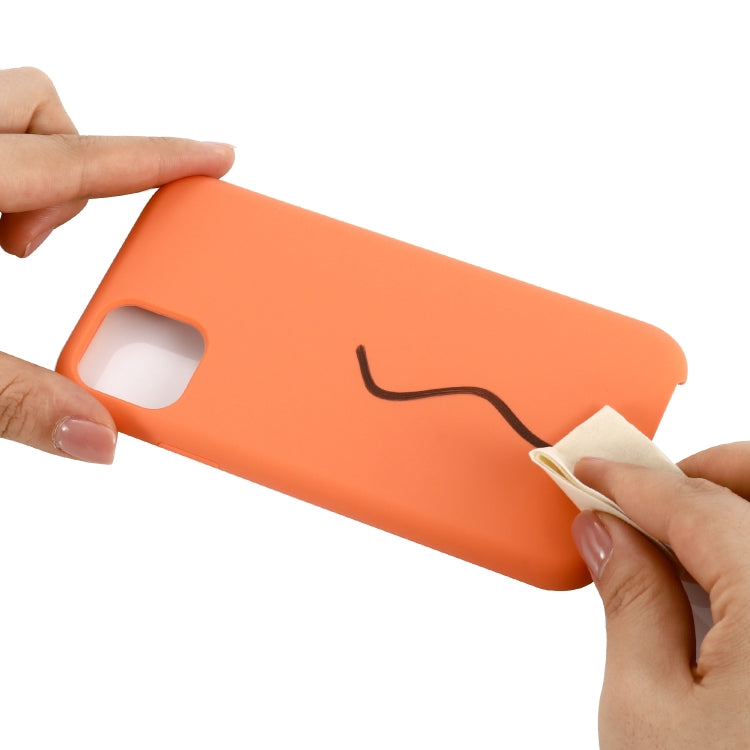 For iPhone 11 Pro Max Solid Color Liquid Silicone Shockproof Case (Melon Red) - iPhone 11 Pro Max Cases by buy2fix | Online Shopping UK | buy2fix