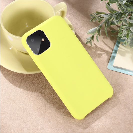 For iPhone 11 Pro Max Solid Color Liquid Silicone Shockproof Case (Yellow) by buy2fix