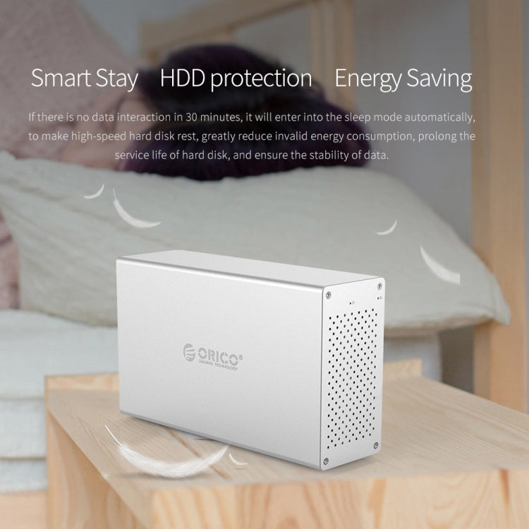 ORICO Honeycomb Series WS200RU3 SATA 3.5 inch USB 3.0 Dual Bays Aluminum Alloy HDD / SSD Enclosure with Raid, The Maximum Support Capacity: 20TB by ORICO