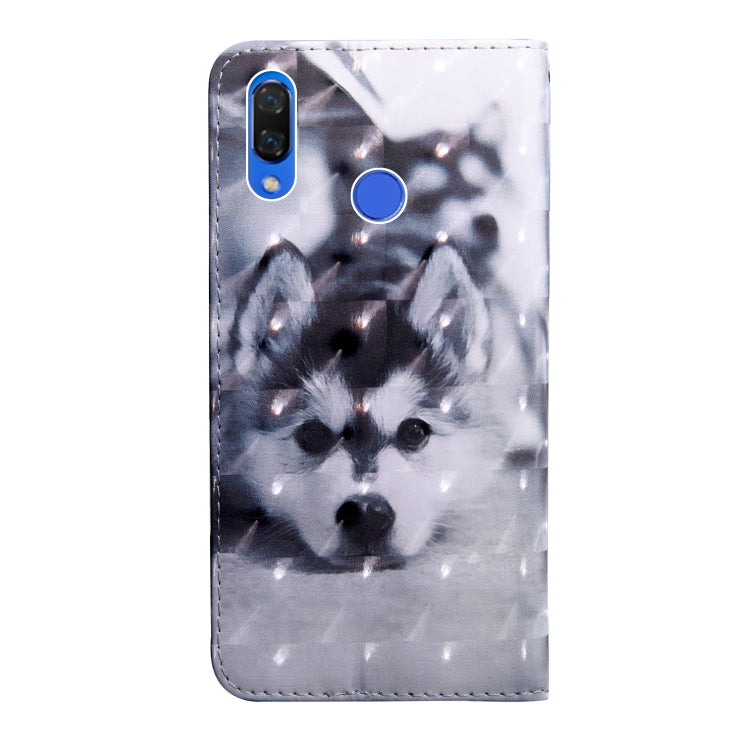 3D Painting Pattern Coloured Drawing Horizontal Flip TPU + PU Leather Case with Holder & Card Slots & Wallet for Huawei Honor 8X(Husky) - Honor Cases by buy2fix | Online Shopping UK | buy2fix