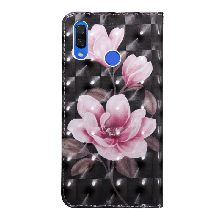 3D Painting Pattern Coloured Drawing Horizontal Flip TPU + PU Leather Case with Holder & Card Slots & Wallet for Huawei Honor 8X(Pink Flower) - Honor Cases by buy2fix | Online Shopping UK | buy2fix