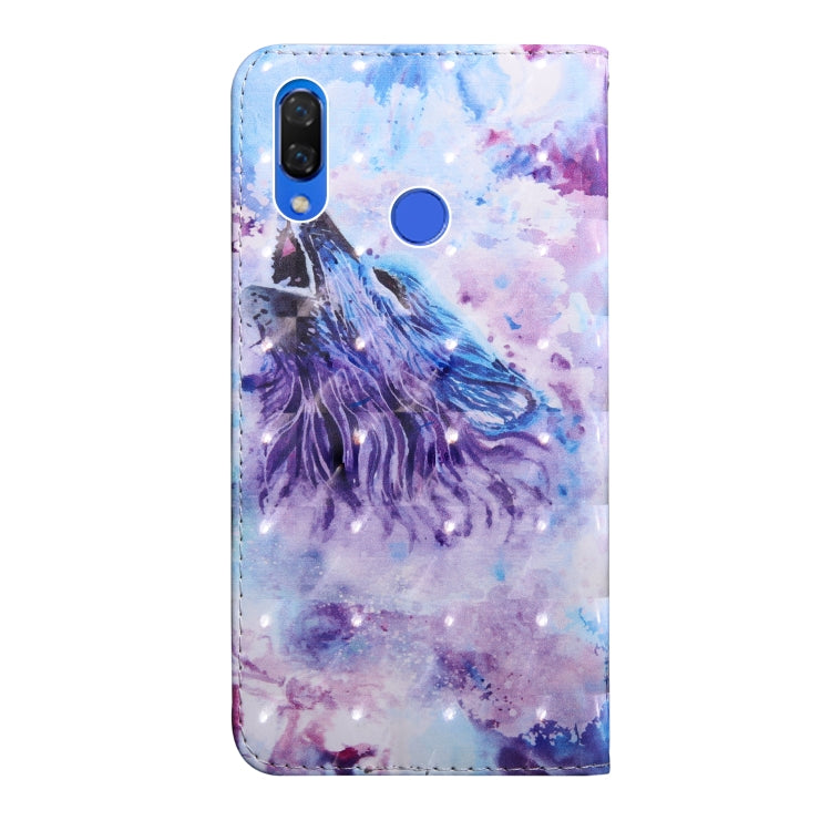 3D Painting Pattern Coloured Drawing Horizontal Flip TPU + PU Leather Case with Holder & Card Slots & Wallet for Huawei Honor 8X(Roaring Wolf) - Honor Cases by buy2fix | Online Shopping UK | buy2fix