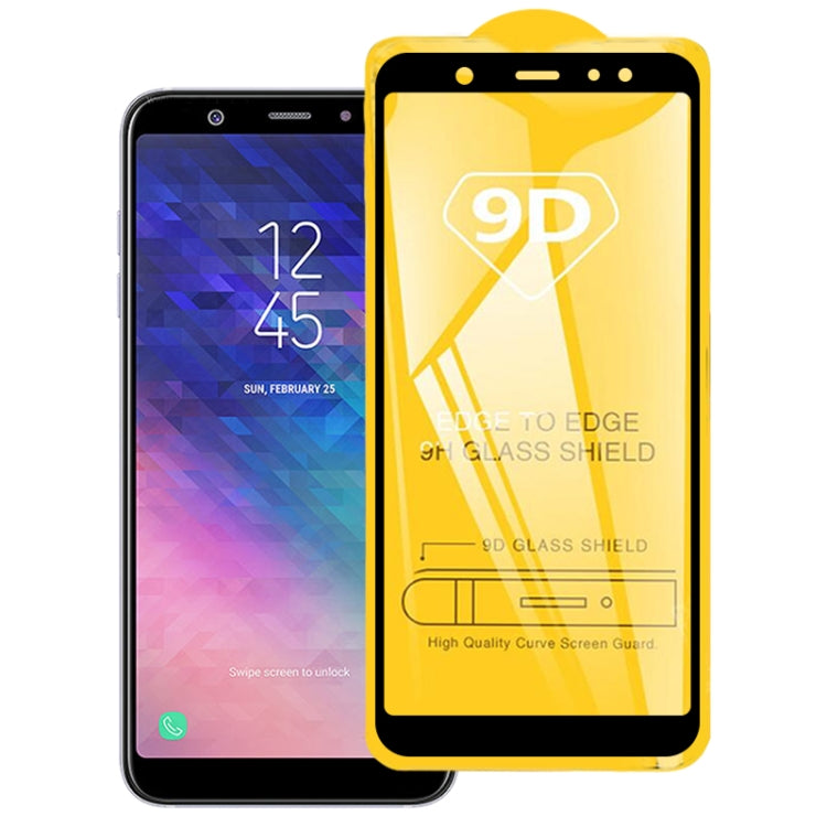 9D Full Glue Full Screen Tempered Glass Film For Galaxy A6+ (2018) - Galaxy Tempered Glass by buy2fix | Online Shopping UK | buy2fix