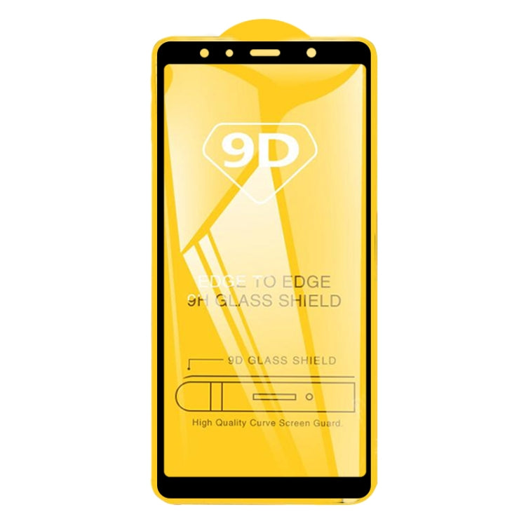 9D Full Glue Full Screen Tempered Glass Film For Galaxy A7 (2018) - Galaxy Tempered Glass by buy2fix | Online Shopping UK | buy2fix