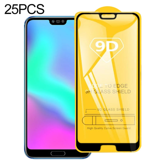 25 PCS 9D Full Glue Full Screen Tempered Glass Film For Huawei Honor 10 - Honor Tempered Glass by buy2fix | Online Shopping UK | buy2fix