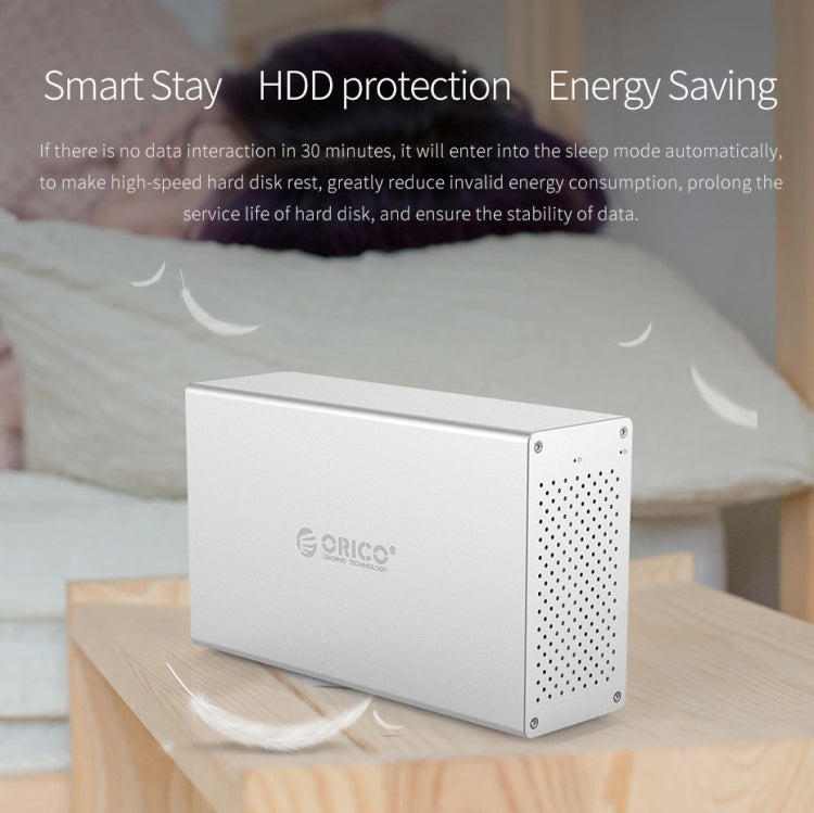 ORICO Honeycomb Series WS500RU3 SATA 3.5 inch USB 3.0 5 Bays Aluminum Alloy HDD / SSD Enclosure with Raid, The Maximum Support Capacity: 50TB by ORICO