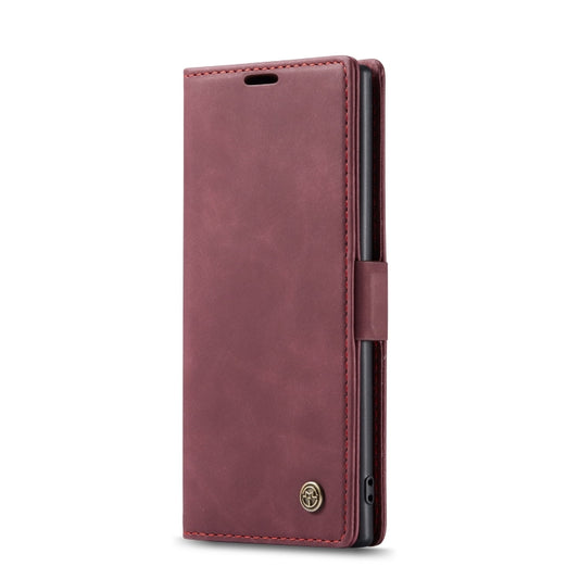 CaseMe-013 Multifunctional Horizontal Flip Leather Case with Card Slot & Holder for Galaxy Note 10(Red Wine) by CaseMe