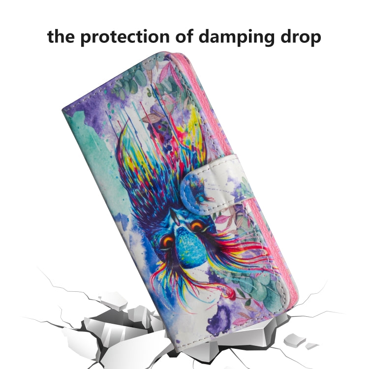 3D Painting Pattern Coloured Drawing Horizontal Flip TPU + PU Leather Case with Holder & Card Slots & Wallet for Huawei Honor 20 Lite(Watercolor Owl) - Honor Cases by buy2fix | Online Shopping UK | buy2fix