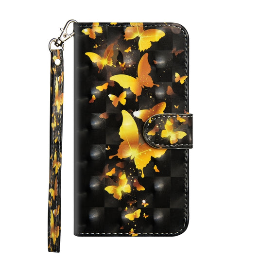 3D Painting Pattern Horizontal Flip TPU + PU Leather Case with Holder & Card Slots & Wallet For Huawei P20 Lite(Golden Butterfly) - Huawei Cases by buy2fix | Online Shopping UK | buy2fix