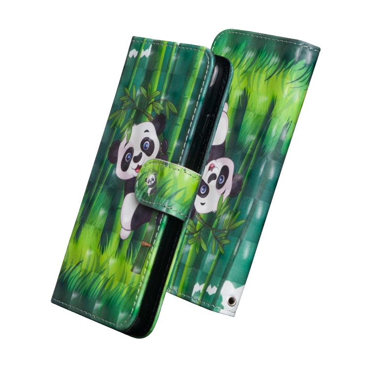 3D Painting Pattern Horizontal Flip TPU + PU Leather Case with Holder & Card Slots & Wallet For Huawei P20 Lite(Bamboo Panda) - Huawei Cases by buy2fix | Online Shopping UK | buy2fix