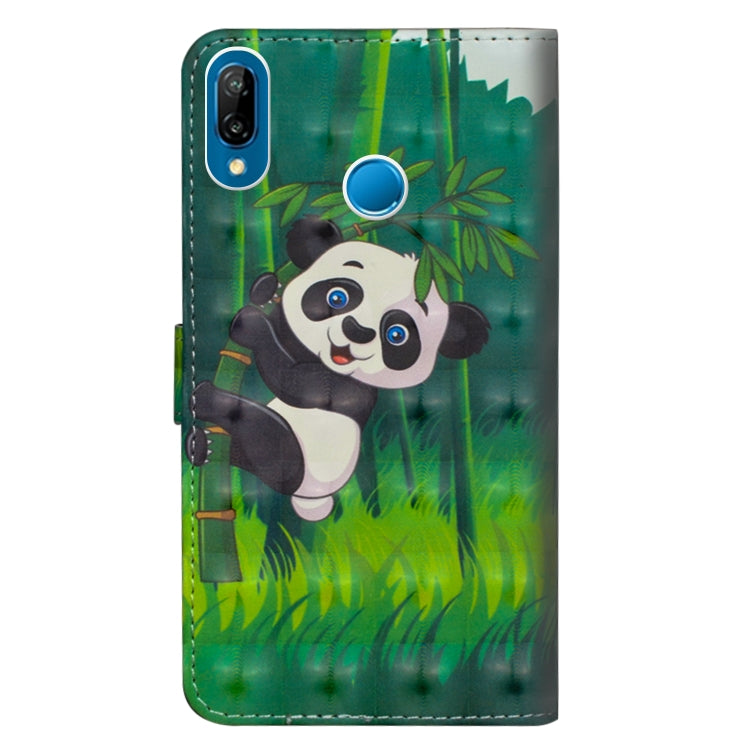 3D Painting Pattern Horizontal Flip TPU + PU Leather Case with Holder & Card Slots & Wallet For Huawei P20 Lite(Bamboo Panda) - Huawei Cases by buy2fix | Online Shopping UK | buy2fix