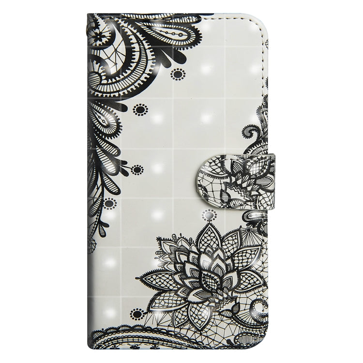 3D Painting Pattern Horizontal Flip TPU + PU Leather Case with Holder & Card Slots & Wallet For Huawei P20 Lite(Black Flower) - Huawei Cases by buy2fix | Online Shopping UK | buy2fix