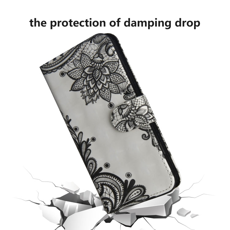 3D Painting Pattern Horizontal Flip TPU + PU Leather Case with Holder & Card Slots & Wallet For Huawei P20 Lite(Black Flower) - Huawei Cases by buy2fix | Online Shopping UK | buy2fix