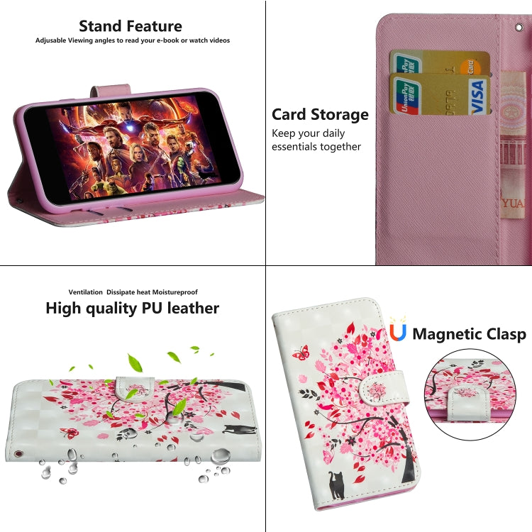 3D Painting Pattern Horizontal Flip TPU + PU Leather Case with Holder & Card Slots & Wallet For Huawei P20 Lite(Tree Cat) - Huawei Cases by buy2fix | Online Shopping UK | buy2fix