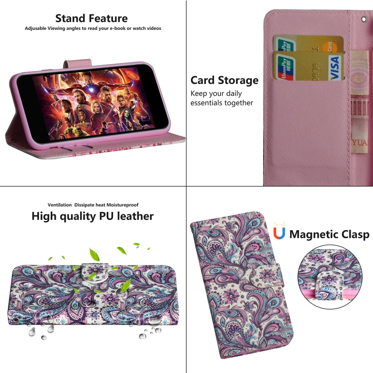 3D Painting Pattern Horizontal Flip TPU + PU Leather Case with Holder & Card Slots & Wallet For Huawei P30 Pro(Spiral Pattern) - Huawei Cases by buy2fix | Online Shopping UK | buy2fix